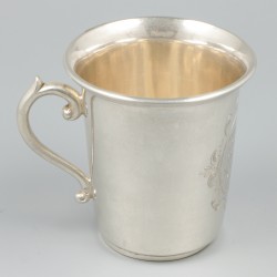 Drinkbeker zilver.