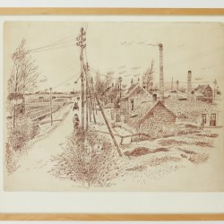 Charles Kemper (Heemstede 1913 - 1985 Rotterdam),  landschap bij Bergschenhoek.