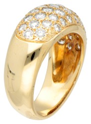 18 kt. Geelgouden ring bezet met ca. 1.16 ct. diamant.