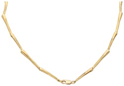 Ton & Tieneke Rotterdam 18 kt. geelgouden design collier en hanger bezet met ca. 1.27 ct. peridoot.