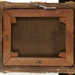 Hollandse School, 20e eeuw, Stilleven van viooltjes in een gember pot.