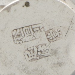Peper- & zoutstrooier, Chinese export (Tang 棠) zilver.