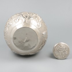Theebus, Chinees export (Yu Hua 玉華 of Tangshan 唐山, Hebei) zilver.