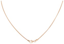 Italiaans design 18 kt. roségouden collier en hanger bezet met ca. 3.20 ct. diamant.