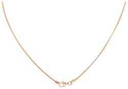 Italiaans design 18 kt. roségouden collier en hanger bezet met ca. 3.20 ct. diamant.