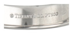  Tiffany & Co. klassieke platina band ring.