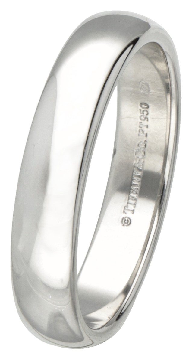  Tiffany & Co. klassieke platina band ring.