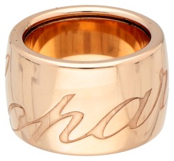 Chopard 'Chopardissimo' 18 kt. roségouden signatuur band ring.