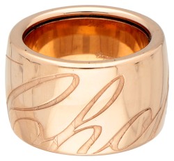 Chopard 'Chopardissimo' 18 kt. roségouden signatuur band ring.