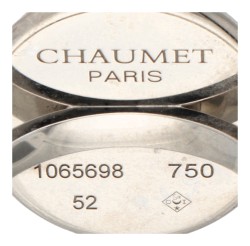 Chaumet 18 kt. witgouden 'Class one Croisière' entourage ring bezet met amethist en diamant.