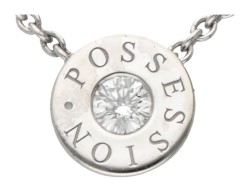 Piaget 'Possession' 18 kt. witgouden collier en hanger bezet met ca. 0.13 ct. diamant.