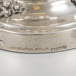 Zilveren ananas beker / pronkbeker, J.H. Werner, Berlijn ca. 1900.