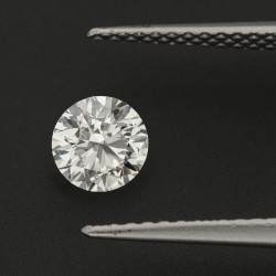 GIA-gecertificeerde 0.50 ct. rond briljant geslepen natuurlijke diamant.