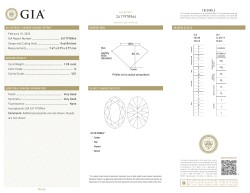GIA-gecertificeerde 1.05 ct. ovaal briljant geslepen natuurlijke diamant.