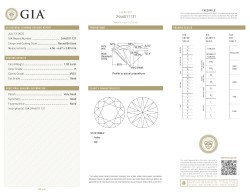 GIA-gecertificeerde 1.02 ct. rond briljant geslepen natuurlijke diamant.