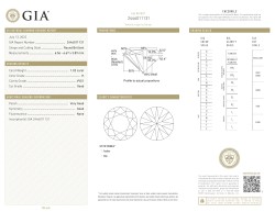 GIA-gecertificeerde 1.02 ct. rond briljant geslepen natuurlijke diamant.