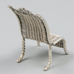 Miniatuur rotan fauteuil, Jacobus Gerardus Treeling, Sneek 1892-93.