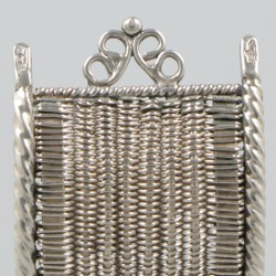 Miniatuur rotan fauteuil, Jacobus Gerardus Treeling, Sneek 1892-93.