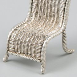 Miniatuur rotan fauteuil, Jacobus Gerardus Treeling, Sneek 1892-93.