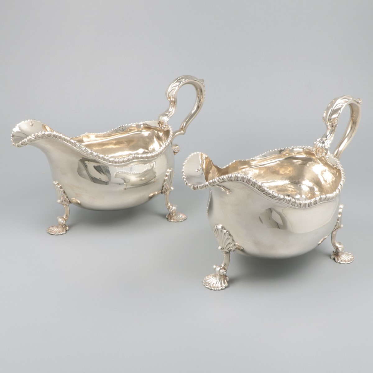 Zilveren sausboten (2), Daniel Smith & Robert Sharp, Londen 1763.