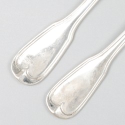 12-delige set visbestek zilver.
