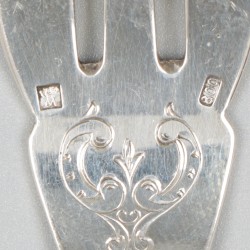 12-delige set visbestek zilver.