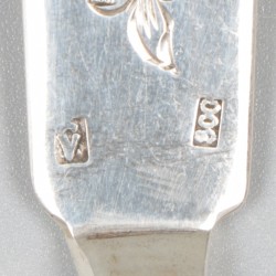 12-delige set visbestek zilver.