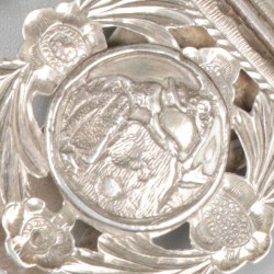 2-delig lot Bijbelsloten zilver.