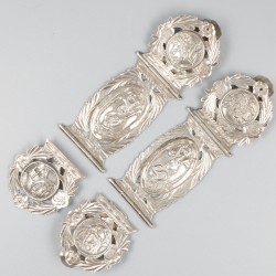 2-delig lot Bijbelsloten zilver.