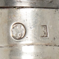 6-delige set dinermessen zilver.