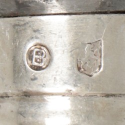 6-delige set dinermessen zilver.