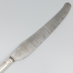 6-delige set dinermessen zilver.