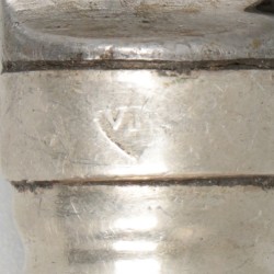 6-delige set dinermessen zilver.