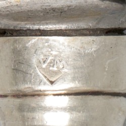 6-delige set dinermessen zilver.