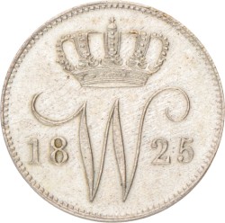 25 Cent. Willem I. 1825 U. UNC.