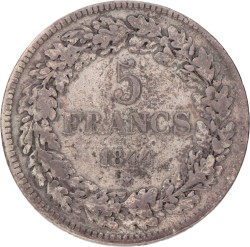 Belgium. Leopold I. 5 Francs. 1844.