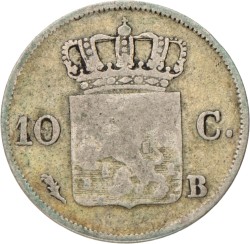 10 Cent. Willem I. 1828 B. Fraai / Zeer Fraai.