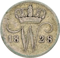 10 Cent. Willem I. 1828 B. Fraai / Zeer Fraai.