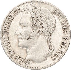 Belgium. Leopold I. 1 Franc. 1844.