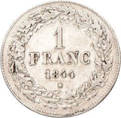 Belgium. Leopold I. 1 Franc. 1844.