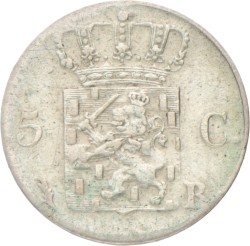 5 Cent. Willem I. 1825 B. Zeer Fraai.