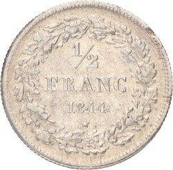 Belgium. Leopold I. ½ Franc. 1844.