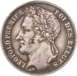 Belgium. Leopold I. ¼ Franc. 1844.