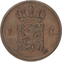 1 Cent. Willem I. 1828 U. Zeer Fraai +.