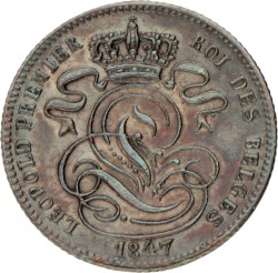 Belgium. Leopold I. 1 Centime. 1847.