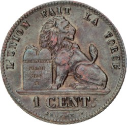 Belgium. Leopold I. 1 Centime. 1847.