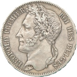 Belgium. Leopold I. 5 Francs. 1848.