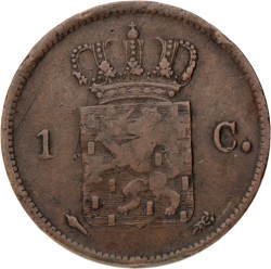 1 Cent. Willem I. 1828 U. Zeer Fraai.