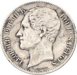 Belgium. Leopold I. 1 Franc. 1850.