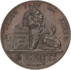 Belgium. Leopold I. 5 Centimes. 1851.